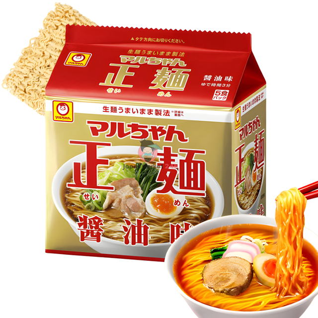 Ramen Maruchan Sabor Cerdo, Pollo y Soja (5 Packs) | 560 gr