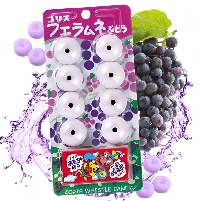 Caramelo Coris Whistle Fue sabor a uva 22g