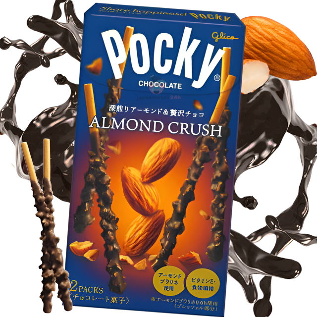 Pockys de chocolate y almendras 46g