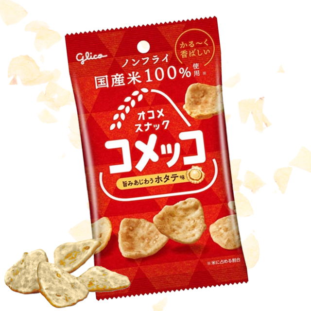 Snack Glico Komekko sabor a vieira 30g