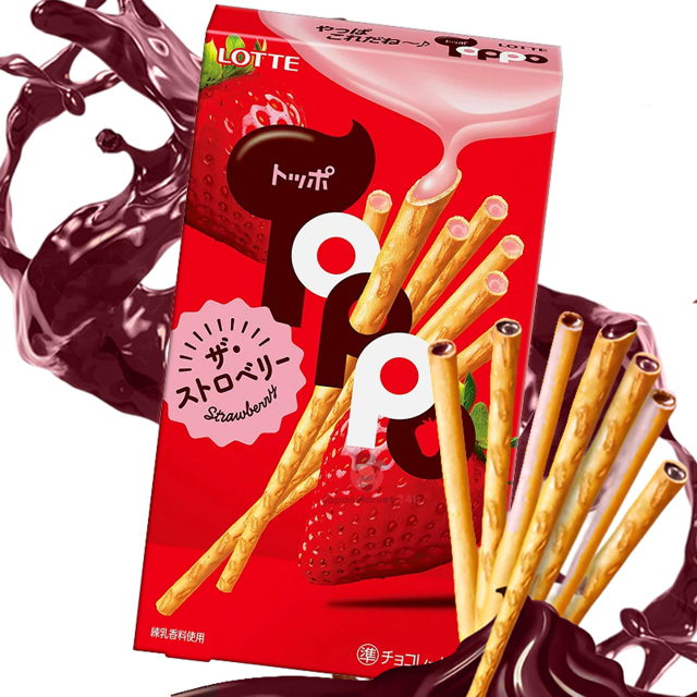 Palitos Toppo rellenos de fresa