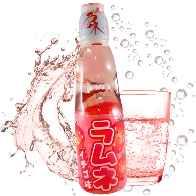 Ramune de fresa Hata Kosen 200ml