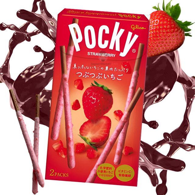 Pocky Tsubu-Tsubu de fresa 55g