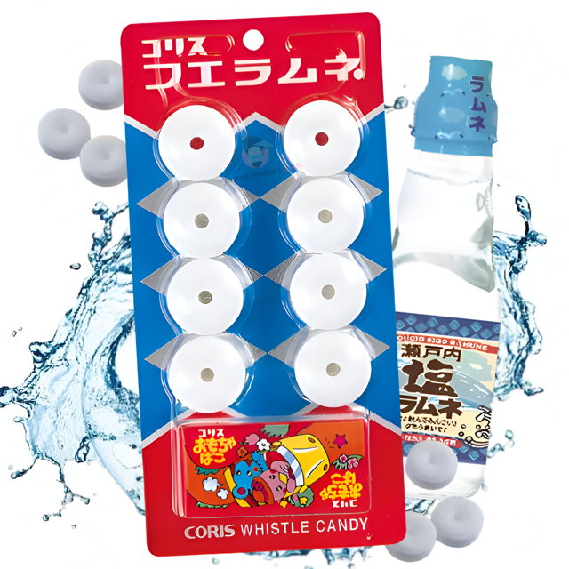 Caramelo Coris Whistle Fue sabor a ramune 22g
