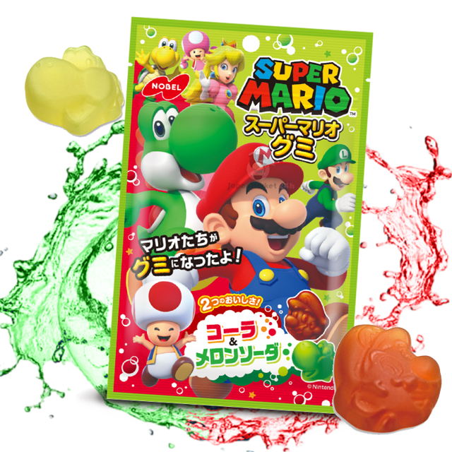 Gominolas Nobel sabor a cola y melón edición Super Mario 50g