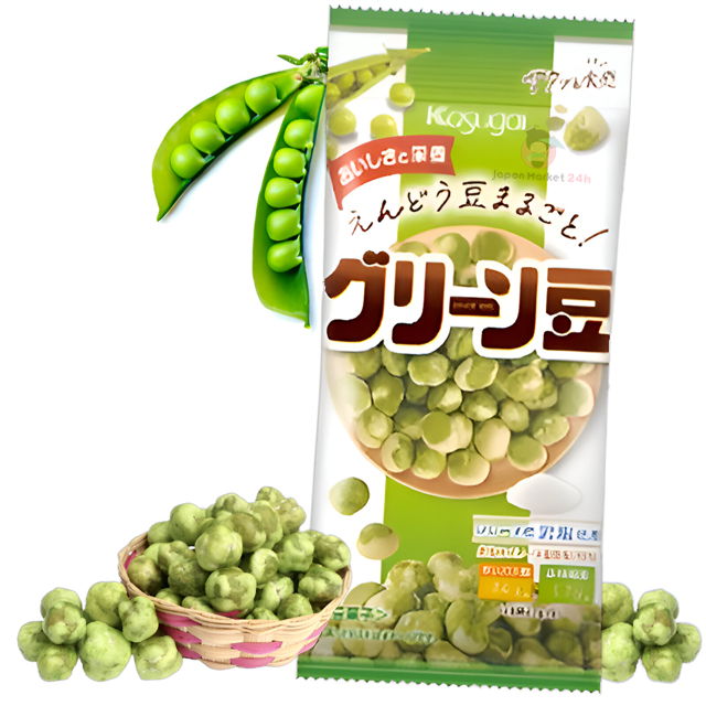 Snack de guisantes verdes Kasugai 48g