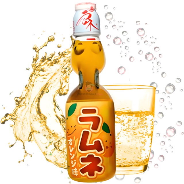 Ramune de naranja Hata Kosen 200ml